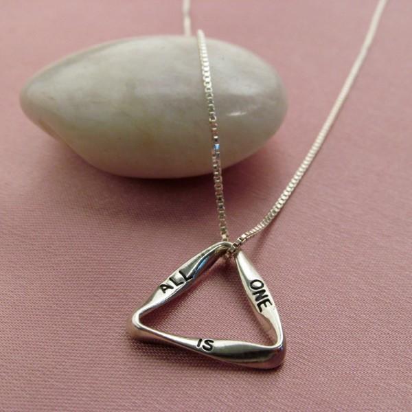 Sterling Silver ALL IS ONE Pendant (3/4") with Sterling Silver 18" Chain