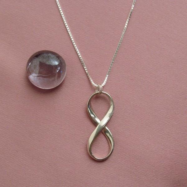 Sterling Silver LARGE INFINITY PENDANT