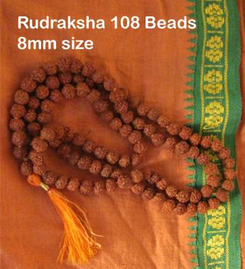 Wholesale: Rudraksha Mala 108 8MM (5 mukhi): Medium Size Beads 12 malas