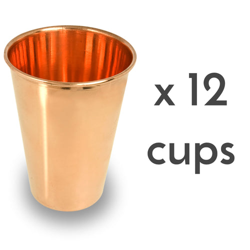 Ayurvedic pure copper drinking cups 12 units